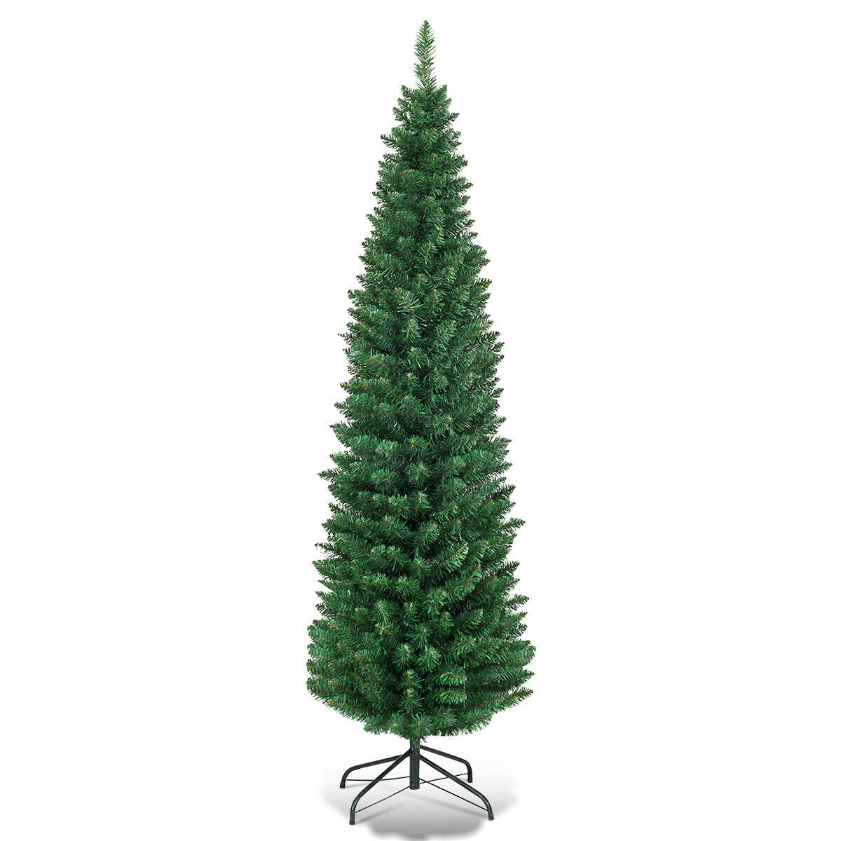 PVC Artificial Slim Pencil Christmas Tree, 5', Green Christmas Tree Green at Gallery Canada