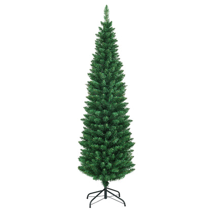 PVC Artificial Slim Pencil Christmas Tree, 6', Green Christmas Tree at Gallery Canada
