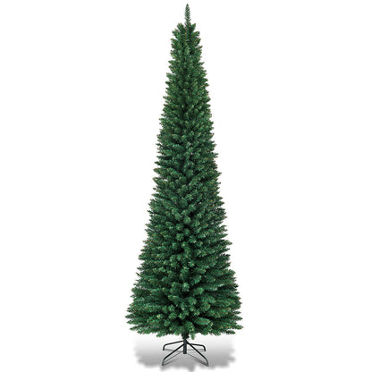 PVC Artificial Slim Pencil Christmas Tree, 7', Green Christmas Tree Green at Gallery Canada