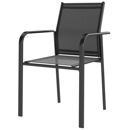 Stackable Patio Chairs Set of 4, 20