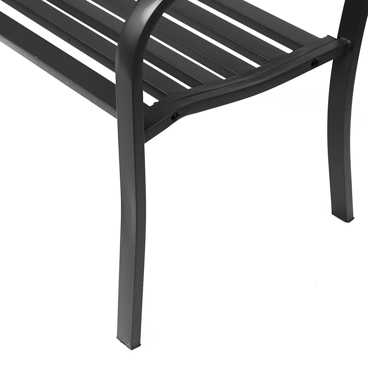 50" Garden Bench, Outdoor Loveseat, Vintage Bird Pattern, Cast Metal, Black Outdoor Benches at Gallery Canada