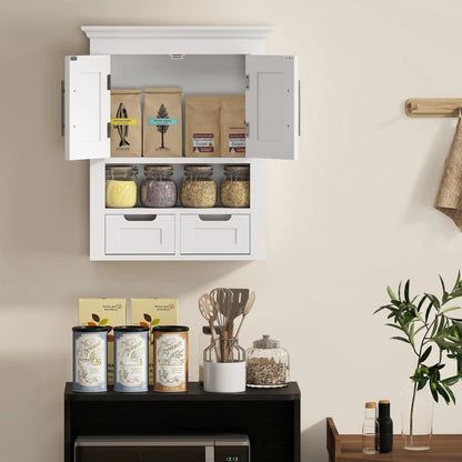 White Wall Cabinet, Medicine Cabinet With Shelf, 24 Inch, White Wall Mounted Cabinets at Gallery Canada