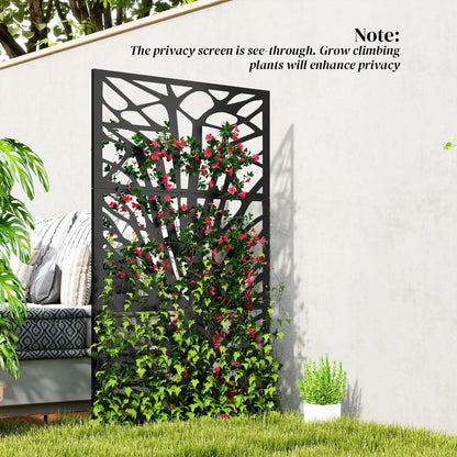 Metal Outdoor Privacy Screen, 72"x38", Black Side Awnings at Gallery Canada