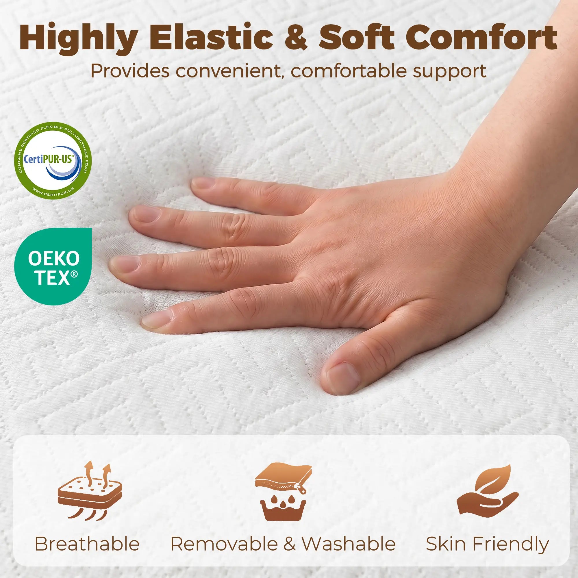 Foldable Queen Mattress, 6 Inch Tri Fold Memory Foam, Washable Cover Mattresses at Gallery Canada