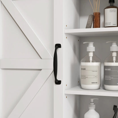 White Medicine Cabinet, Sliding Door, Adjustable Shelf, 22.8" x 7.8" x 24.4", White Wall Mounted Cabinets at Gallery Canada