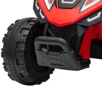 6V Kids ATV Quad, Button Control, 45Mins Runtime, Red