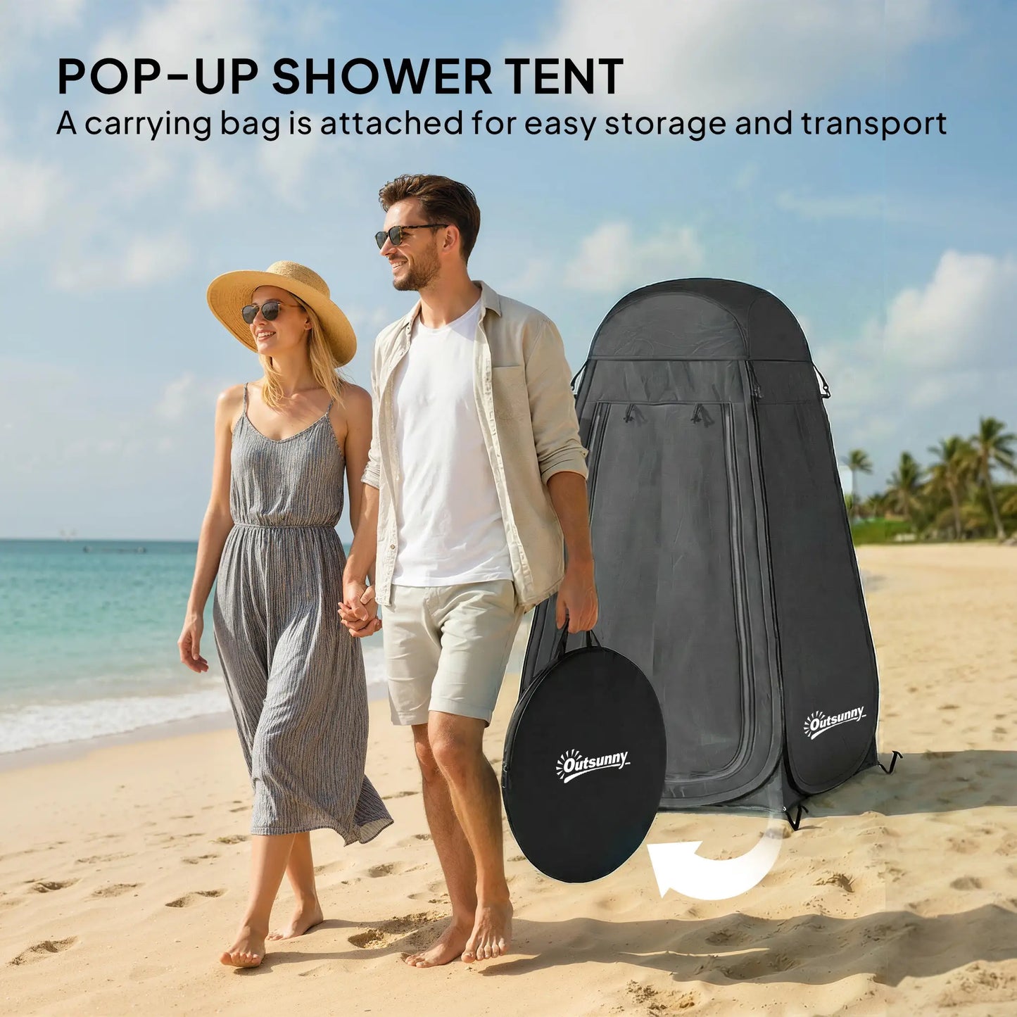 Pop Up Shower Tent, Portable Privacy Room, Black Camping Tents at Gallery Canada