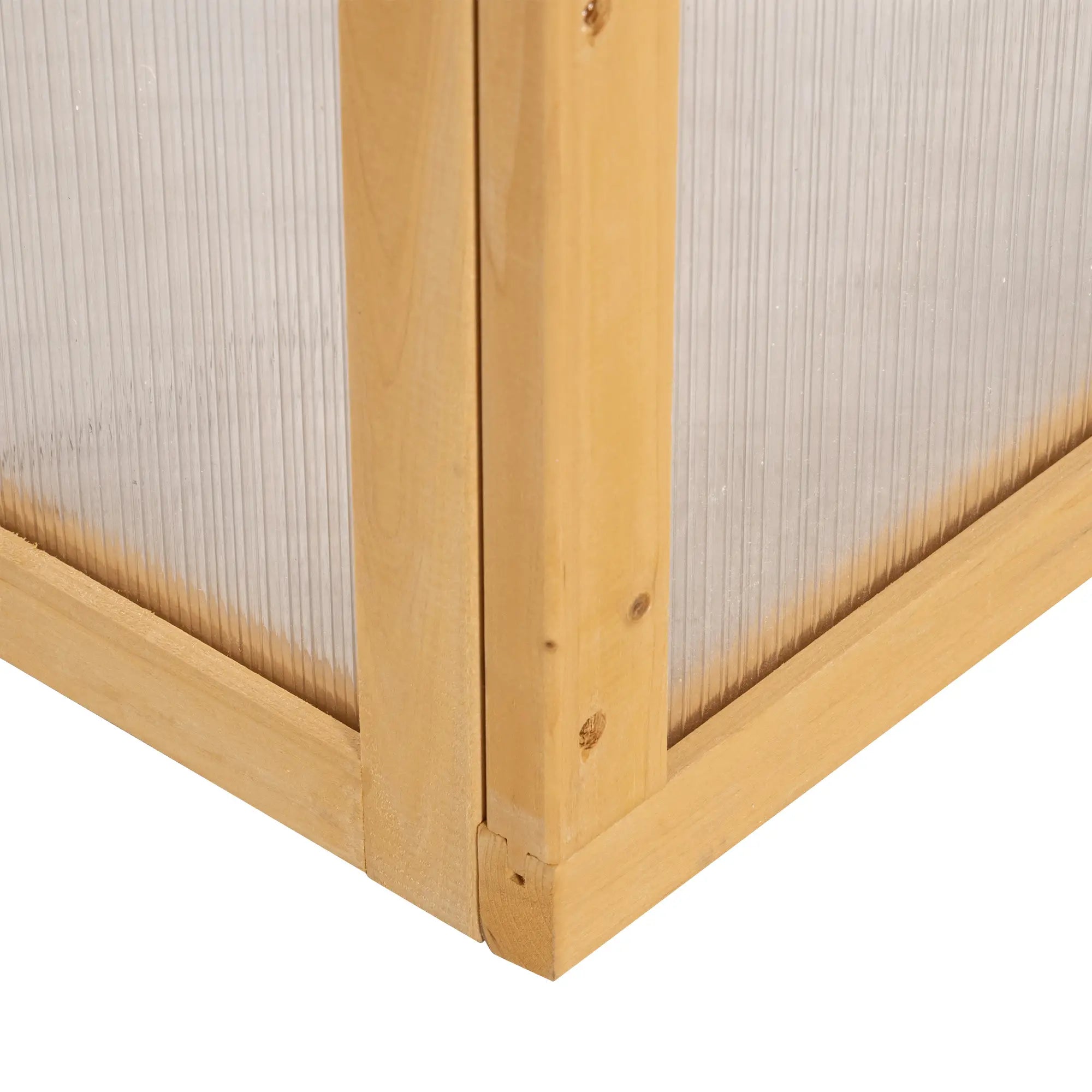 Portable Wooden Cold Frame Greenhouse, Openable Top, 35.5