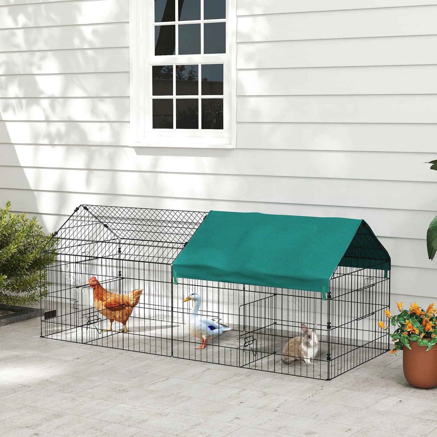 73" Small Animal Cage with Roof, Indoor Outdoor Use, Green Houses & Habitats at Gallery Canada