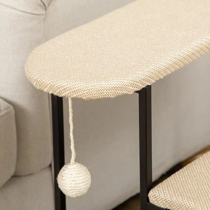 20 3-Step Cat Stairs, Carpeted Ladder Ramp, Scratching Board, Cream White Dog Stairs at Gallery Canada