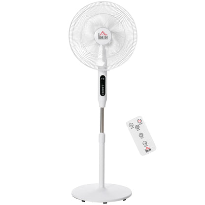 Standing Floor Fan with Remote, Tall Pedestal Fan, White Stand Fans at Gallery Canada