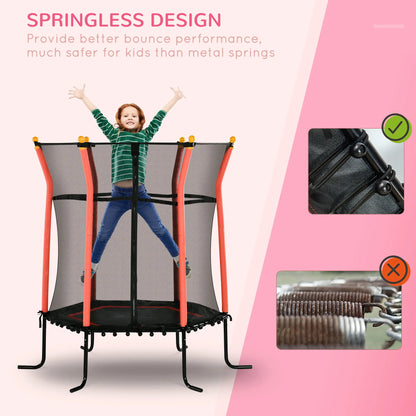 64" Kids Trampoline, Indoor Outdoor, Enclosure Net, Red Trampolines at Gallery Canada