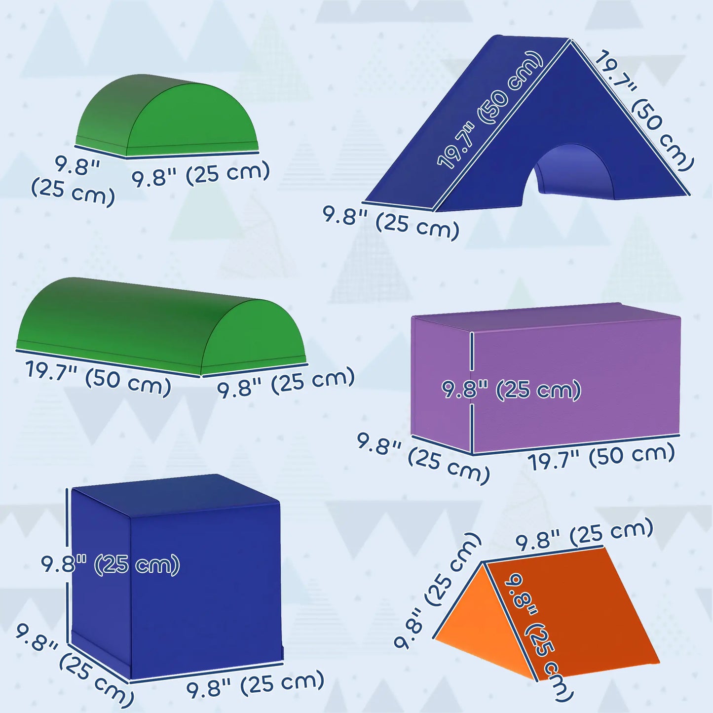 11 Piece Soft Play Blocks, Kids Climb Crawl Gym, Foam Building, Light Color Baby Gym & Playmats at Gallery Canada