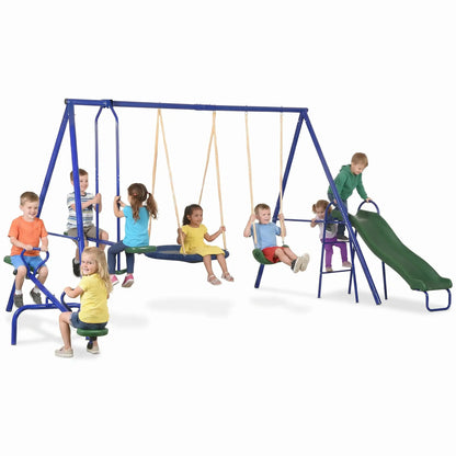 5 in1 Kids Swing Set, Saucer Swing, Slide, Seesaw, Glider, Swing Seat Gym Sets & Swings at Gallery Canada