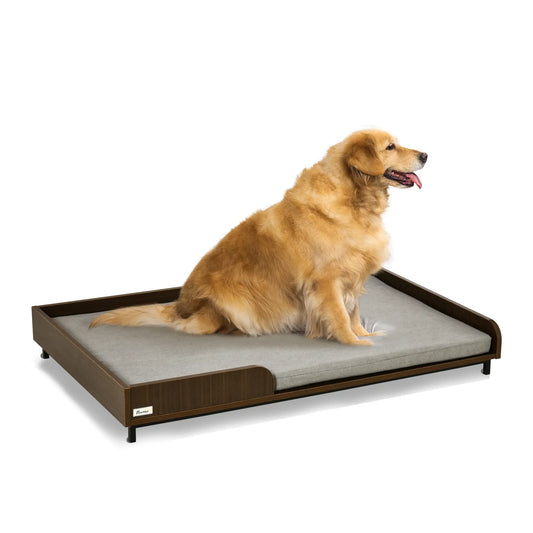 Elevated Dog Bed Frame, Furniture Style Pet Sofa, Large, Brown Elevated Dog Beds Brown, gray at Gallery Canada