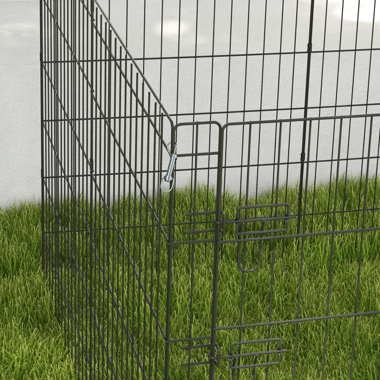 36 Inch Foldable Metal Pet Playpen, Dog Kennel Cage, 8 Panel