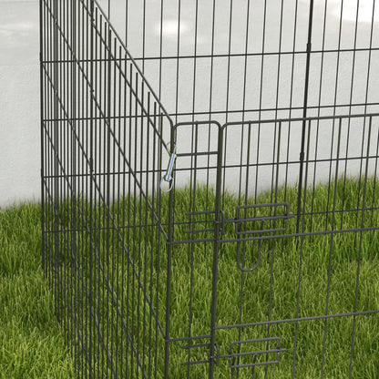 36 Inch Foldable Metal Pet Playpen, Dog Kennel Cage, 8 Panel