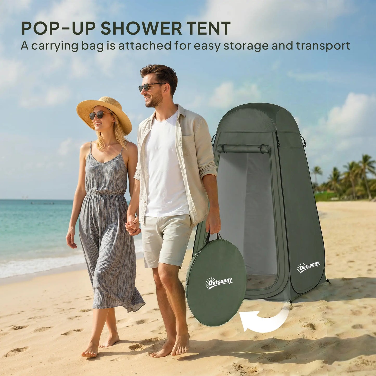 Pop Up Shower Tent, Portable Privacy Room, With Carrying Bag, Green Camping Tents at Gallery Canada