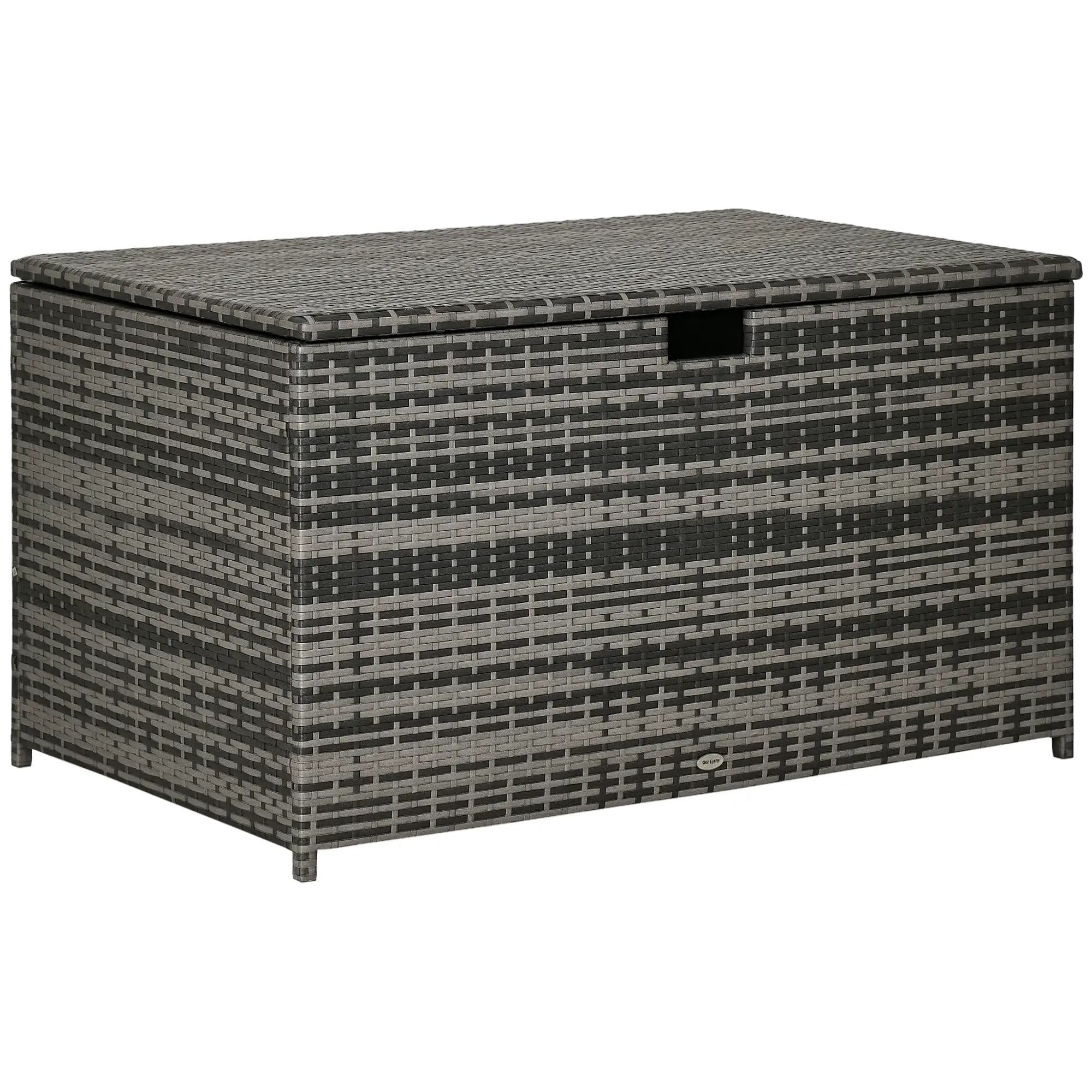 113 Gallon Outdoor Storage Box, Rattan Deck Box, Grey Patio Storage Boxes at Gallery Canada