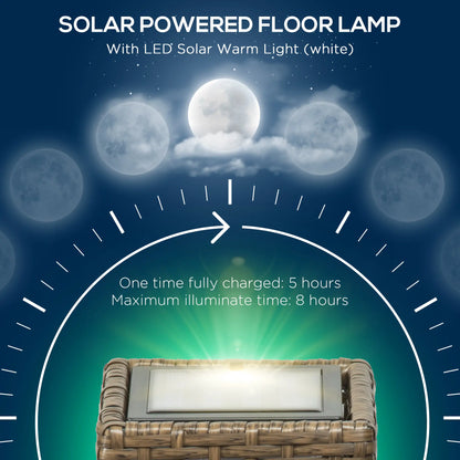 Wicker Solar Outdoor Lamp, Auto On/Off LED, IP44, Patio, Porch, Pathway Solar Post Lamps at Gallery Canada