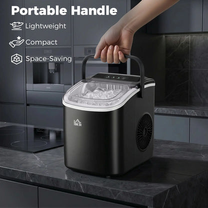 Portable Ice Maker, Self Cleaning, 26lbs/24Hrs, Black Small Kitchen Appliances at Gallery Canada