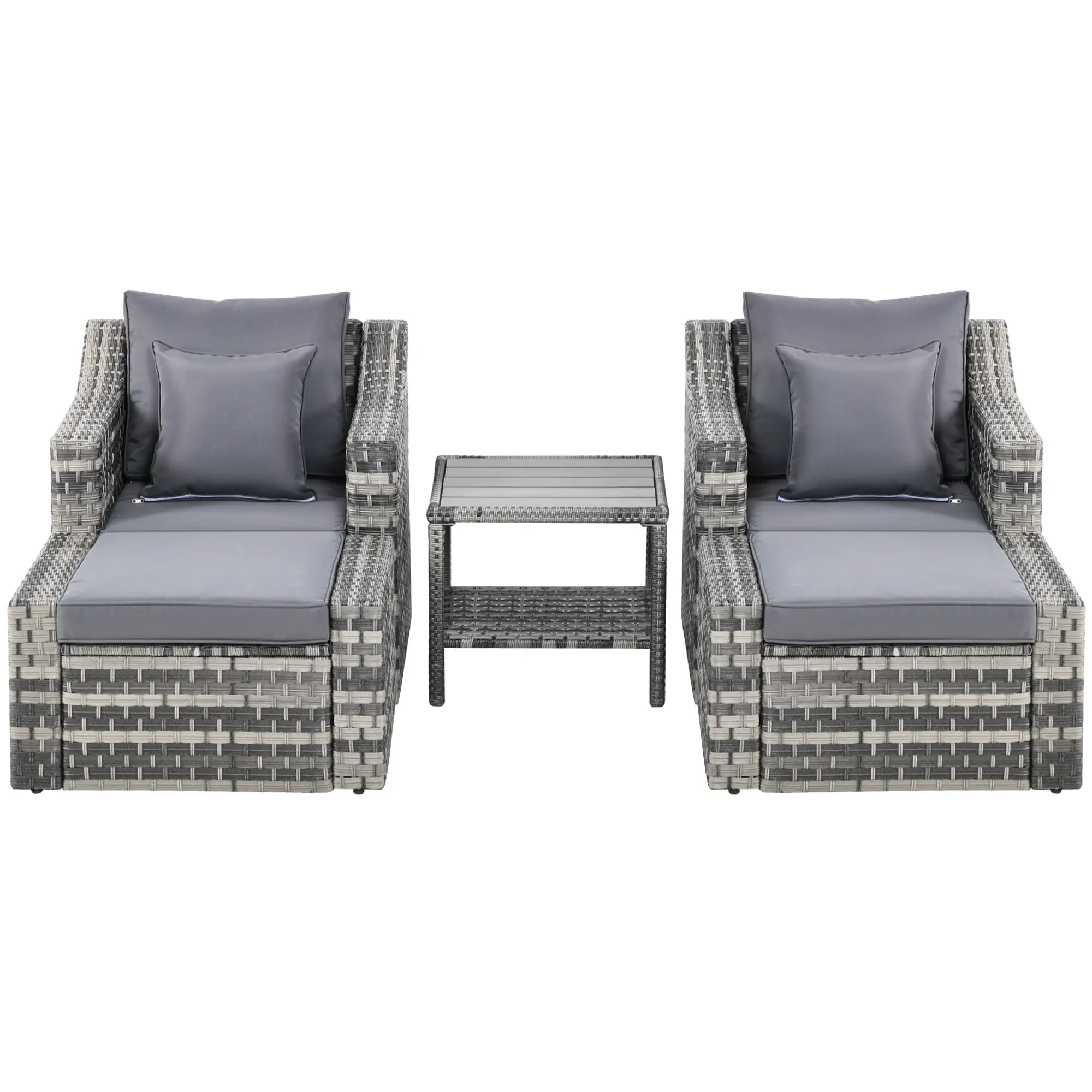 5-Piece Patio Rattan Conversation Set, Grey Patio Furniture Sets at Gallery Canada