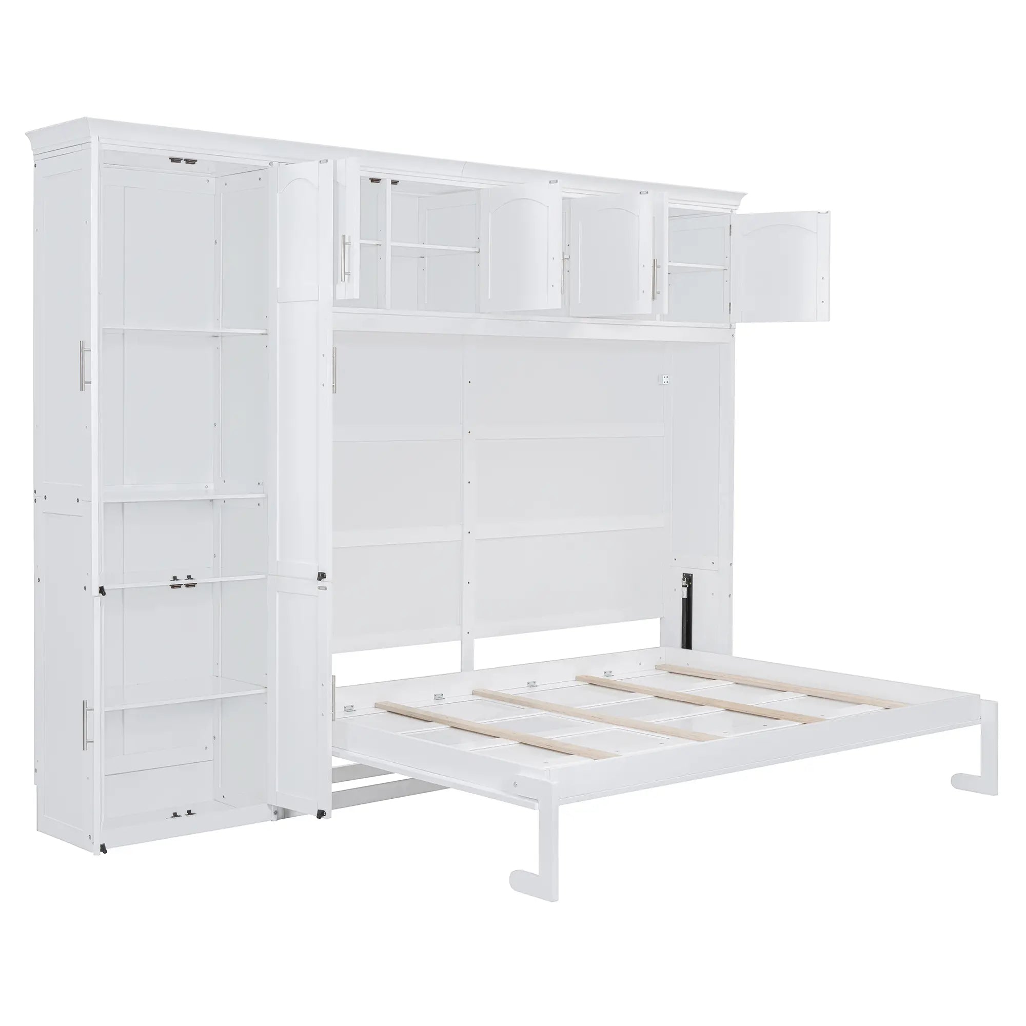 Murphy Bed with Cabinets, Space-Saving Design, 117.5