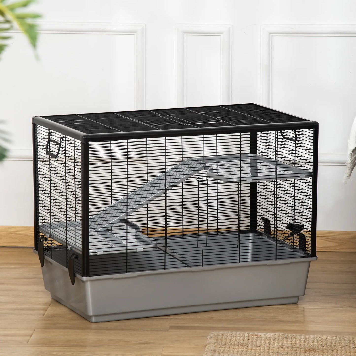 3-Tier Hamster Cage, Guinea Pig Cage, 31.5"x19"x23", Grey Houses & Habitats at Gallery Canada