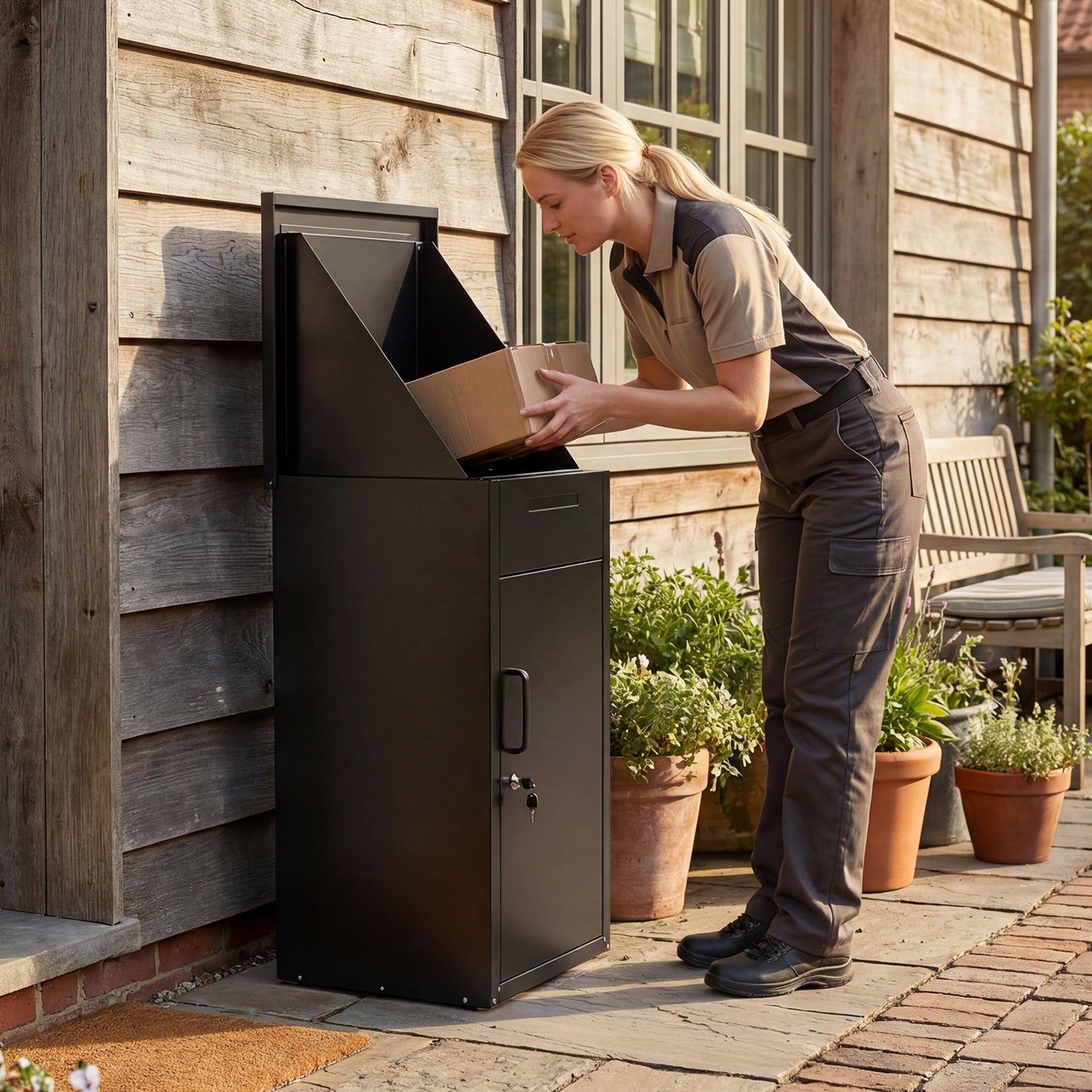 Package Delivery Box, Anti-Theft Board, Lockable Door, Black Sheds & Outdoor Storage at Gallery Canada