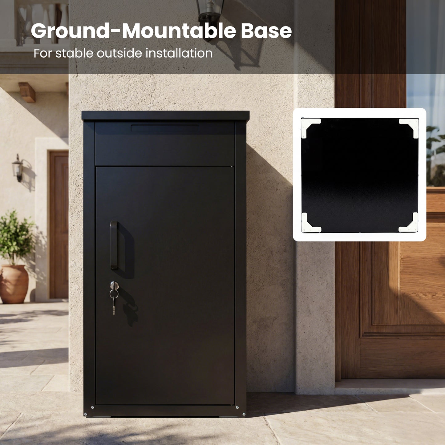 Package Delivery Box, Anti-Theft Board, Lockable Door, Black Sheds & Outdoor Storage at Gallery Canada