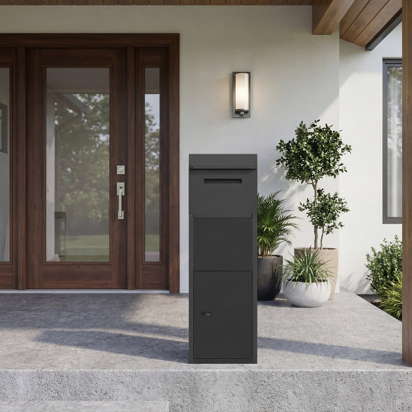 Package Delivery Box, Anti-Theft Baffle, Sloped Roof, Black Sheds & Outdoor Storage at Gallery Canada