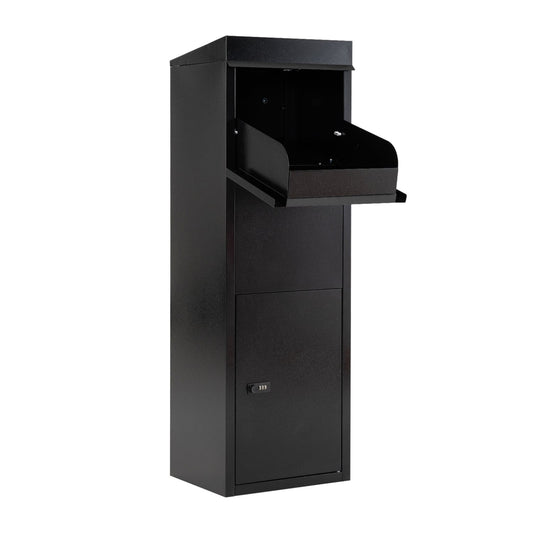 Package Delivery Box, Anti-Theft Baffle, Sloped Roof, Black Sheds & Outdoor Storage Black at Gallery Canada