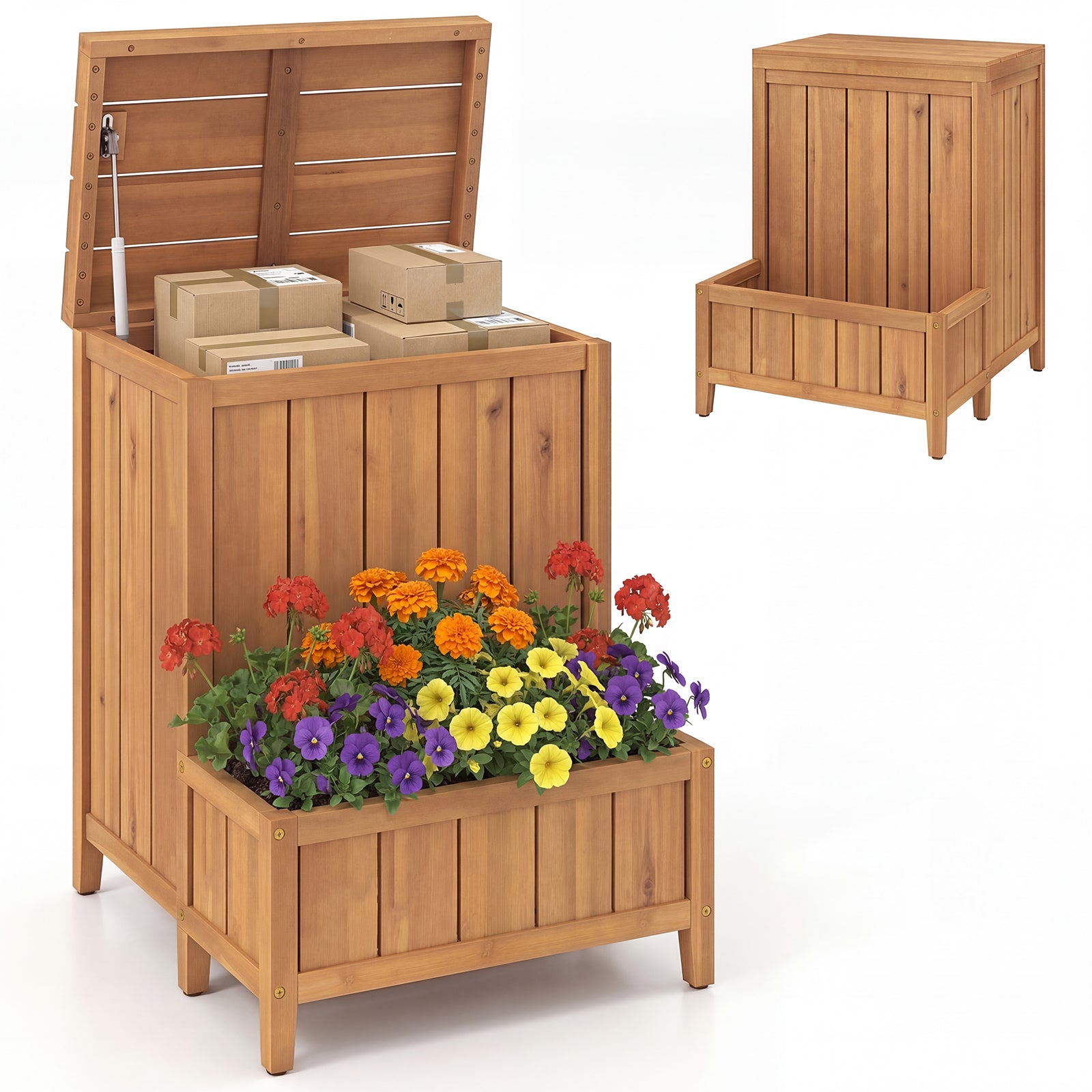 Package Delivery Box With Planter Box, Natural Raised Garden Beds at Gallery Canada