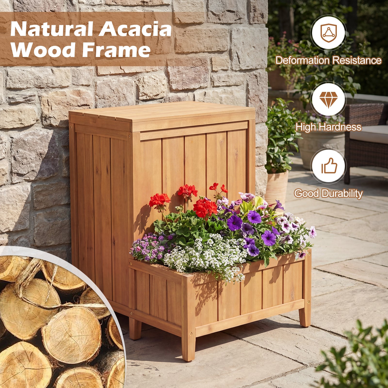 Package Delivery Box With Planter Box, Natural Raised Garden Beds at Gallery Canada