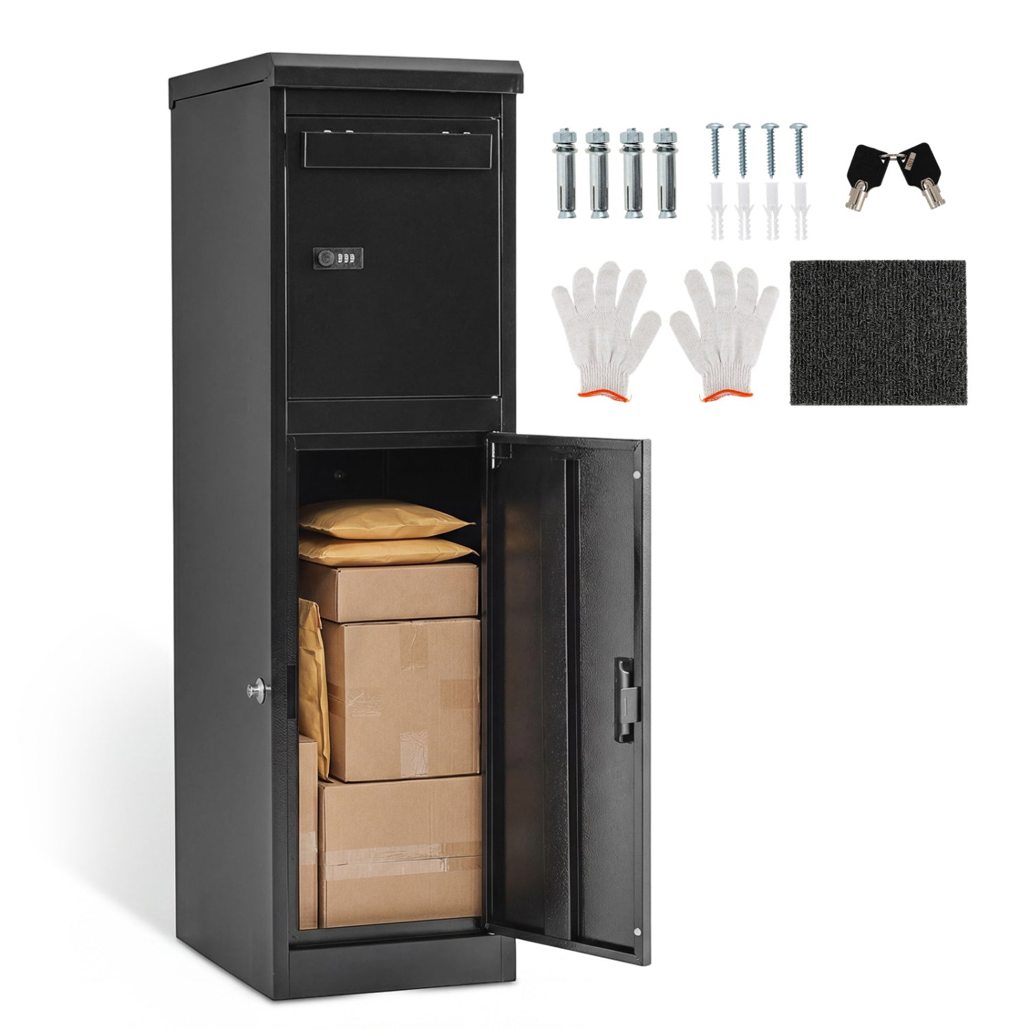 Package Delivery Box, Lockable Doors, Coded Lock, Black Sheds & Outdoor Storage at Gallery Canada