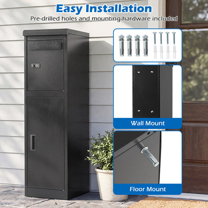 Package Delivery Box, Lockable Doors, Coded Lock, Black Sheds & Outdoor Storage at Gallery Canada