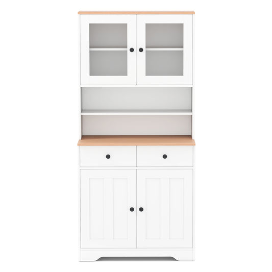 Pantry Cabinet With 2 Removable Shelves, White Sideboards Cabinets & Buffets White at Gallery Canada