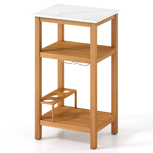 Patio Acacia Wood Storage Cabinet Patio Buffet Cabinet Bar Table Outdoor & Patio Furniture Options at Gallery Canada