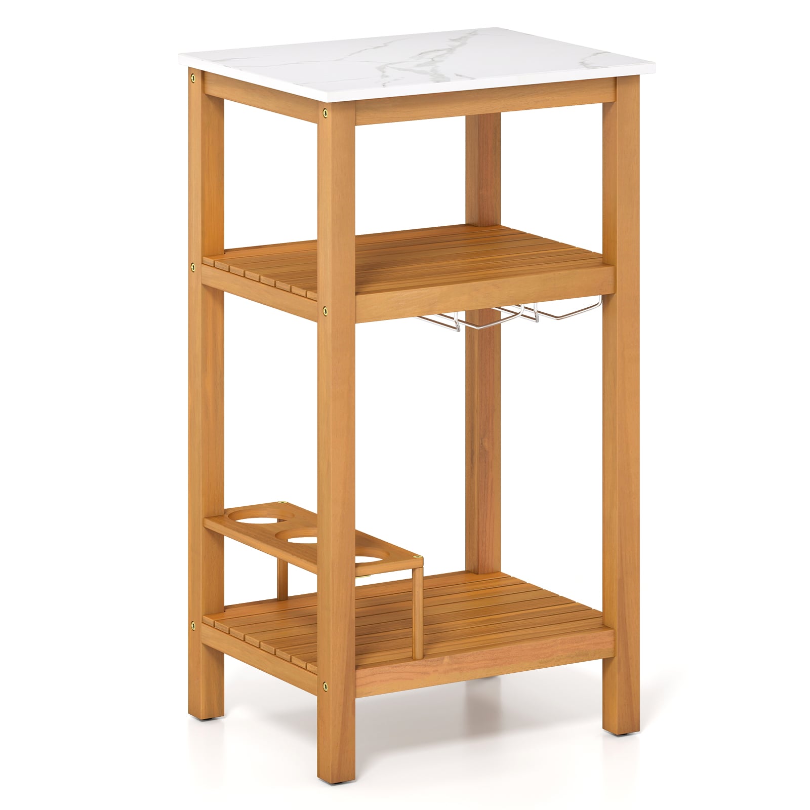 Acacia Wood Storage Cabinet, Patio Buffet Bar Table Outdoor & Patio Furniture at Gallery Canada
