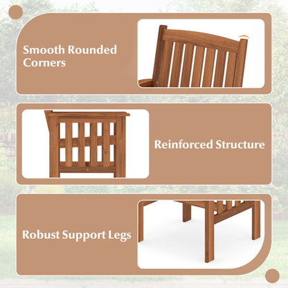 Solid Wood Patio Chairs, Set of 2, Natural Patio Dining Chairs at Gallery Canada
