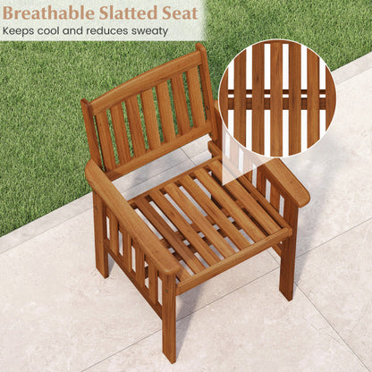 Solid Wood Patio Chairs, Set of 2, Natural Patio Dining Chairs at Gallery Canada