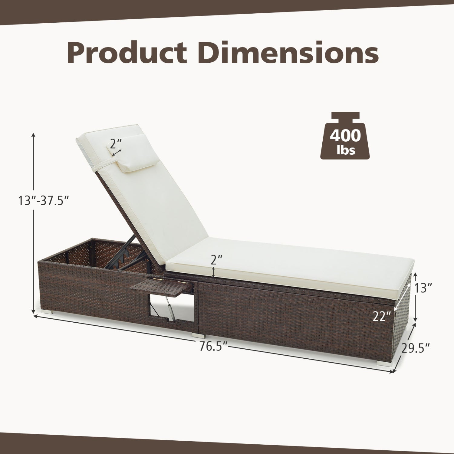 Patio Chaise Lounge Set, 2-Piece, With Cushions, Off White Outdoor Chaise Lounges at Gallery Canada