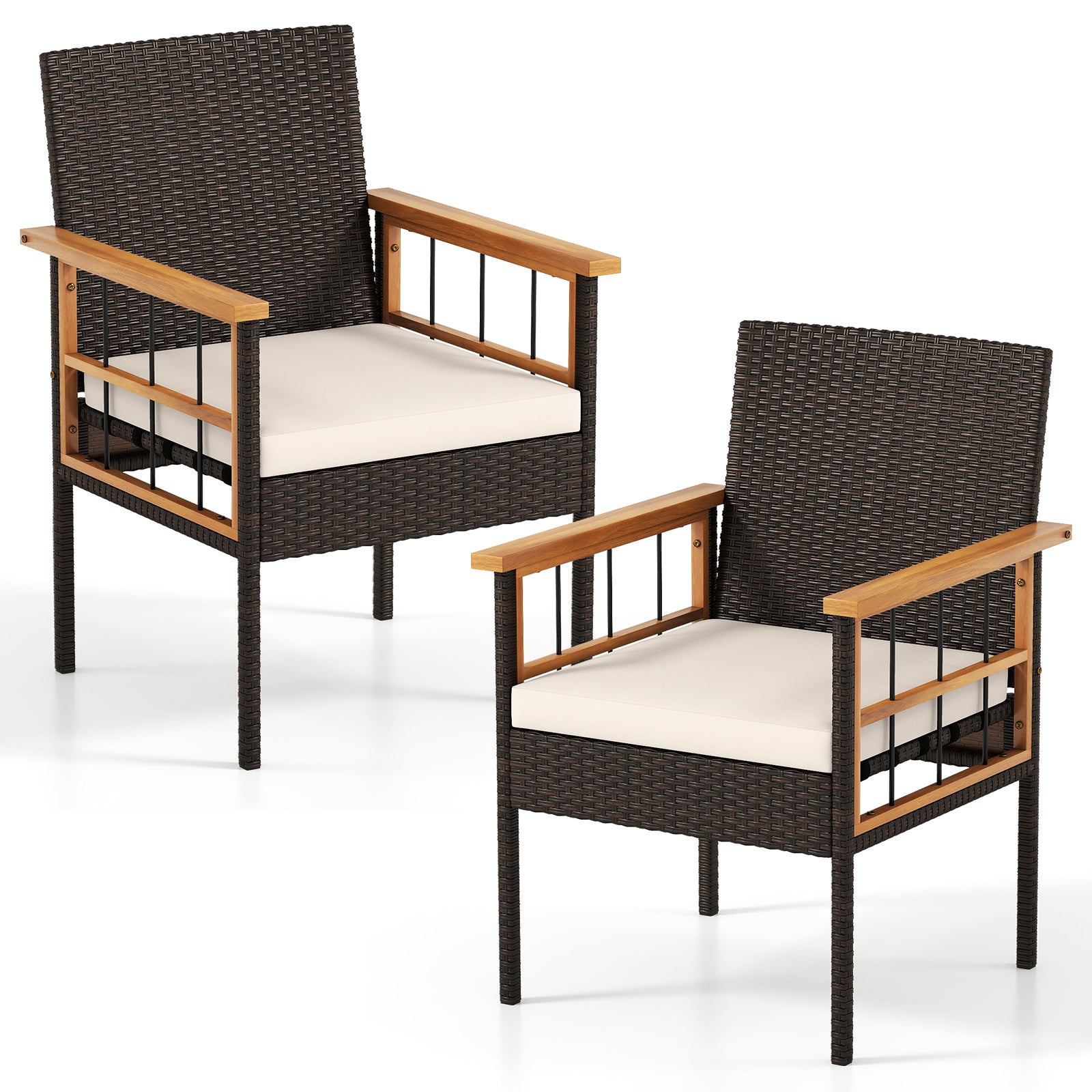 Patio Dining Chairs Set of 2, White Patio Dining Chairs White at Gallery Canada