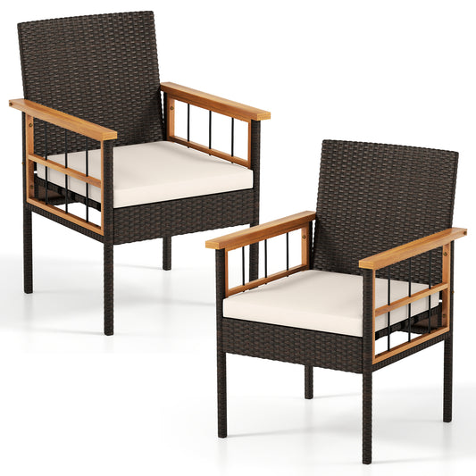 Patio Dining Chairs Set of 2, White Patio Dining Chairs White at Gallery Canada