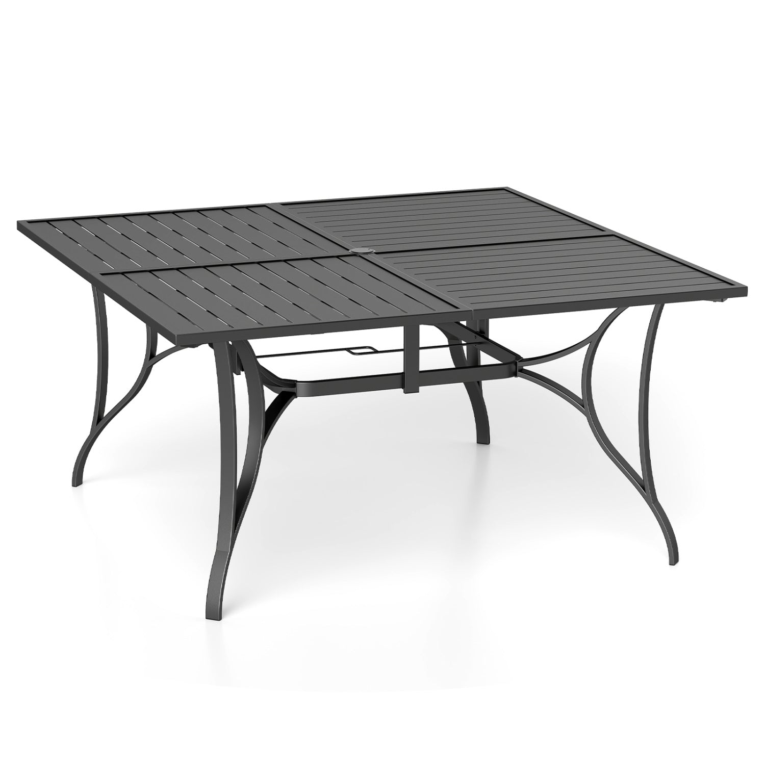 Patio Dining Table For 8, With Umbrella Hole, Black Patio Dining Tables at Gallery Canada