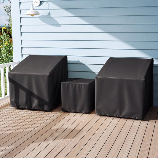 Waterproof Patio Furniture Cover for 3-Piece Bistro Set, Black Outdoor Furniture Accessories Black at Gallery Canada