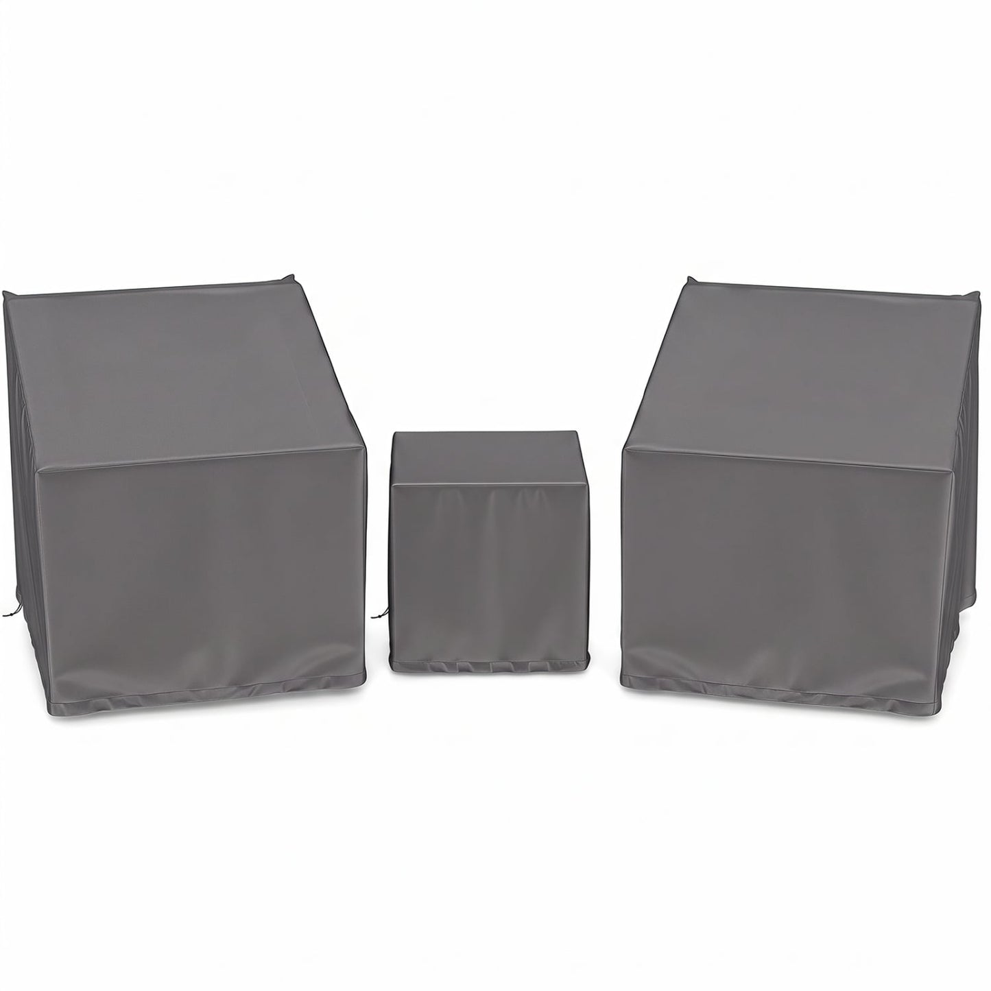Outdoor Patio Furniture Covers, 3 Piece Bistro Set, Gray