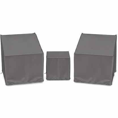 Outdoor Patio Furniture Covers, 3 Piece Bistro Set, Gray