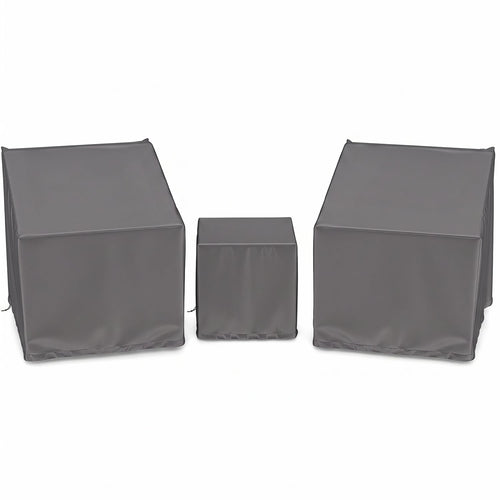 Outdoor Patio Furniture Covers, 3 Piece Bistro Set, Gray