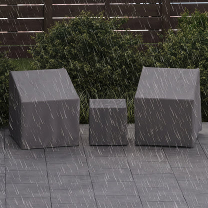 Outdoor Patio Furniture Covers, 3 Piece Bistro Set, Gray